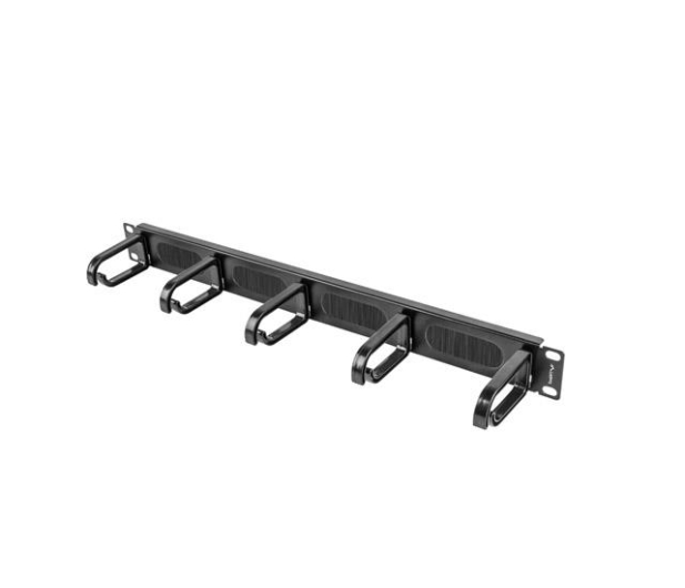 Lanberg Organizer kabli Typ B 19" 1U szczotkowy (czarny) - 458037 - zdjęcie